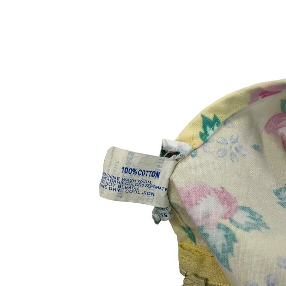 Lacoste Girls Yellow Floral Cotton Dress 4T With Back Buttons & Pockets - Picture 7 of 7